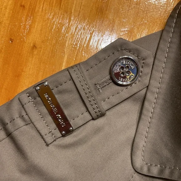 Michael Kors Taupe Brown Rain Trench Jacket Coat - Picture 4 of 12